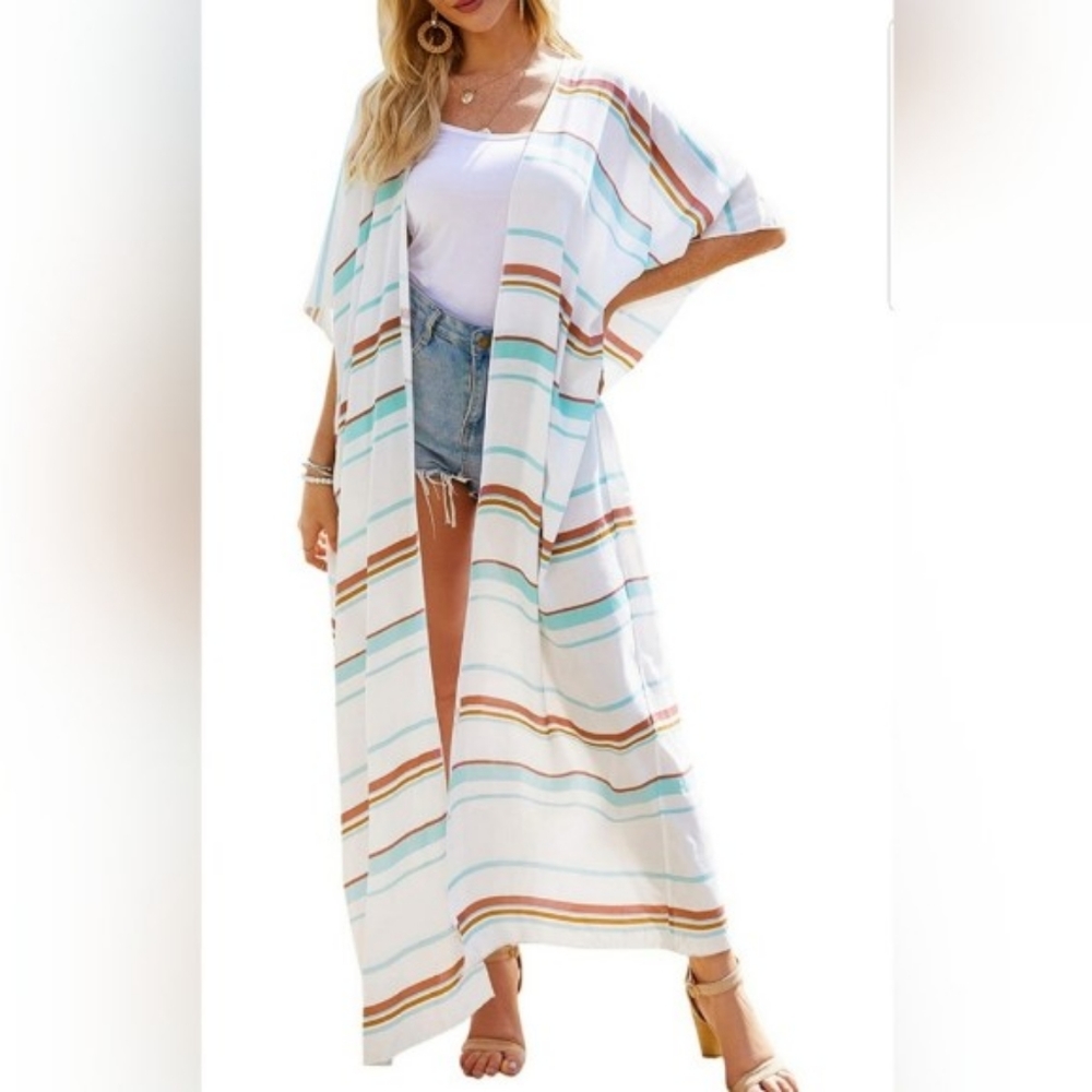 🌞Kimono Cardigan Long Swimwear Cover Ups - Picture 1 of 3